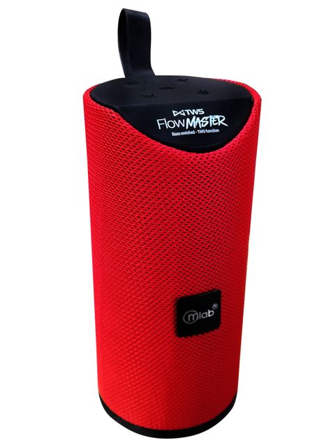 Parlante Bluetooth Portatil Flow Master TWS Mlab Rojo-0