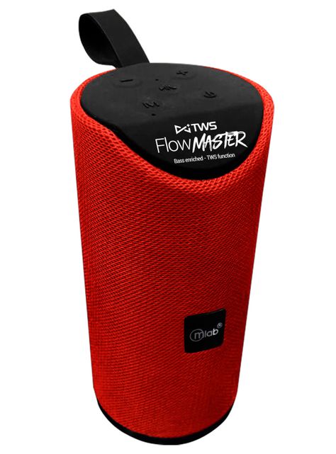 Parlante Bluetooth Portatil Flow Master TWS Mlab Rojo-1