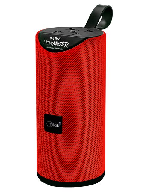 Parlante Bluetooth Portatil Flow Master TWS Mlab Rojo-2