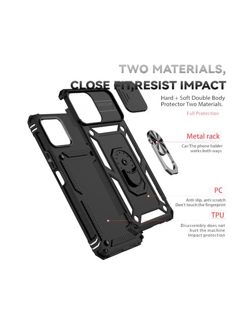 Carcasa Para Honor X8A 5g Tipo Armor Rojo-2