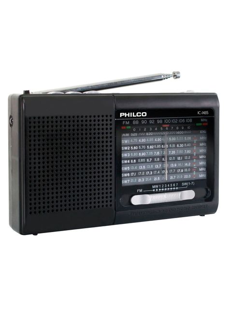 Radio Portatil AM/FM Philco IC-X65 Bluetooth Linterna Negro-0