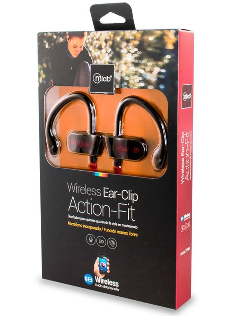 Audifonos Inalambricos Bluetooth Deportivos Action-Fit Rojo-1