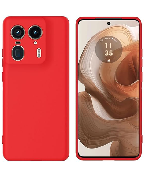Carcasa Funda Para Motorola Edge 50 Ultra Goma Rojo-0