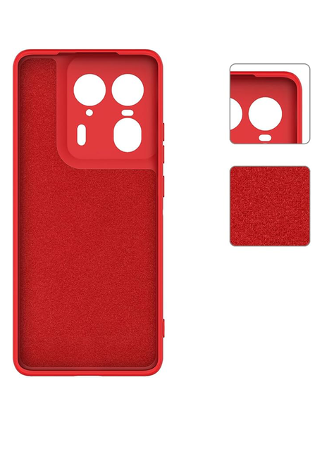 Carcasa Funda Para Motorola Edge 50 Ultra Goma Rojo-2