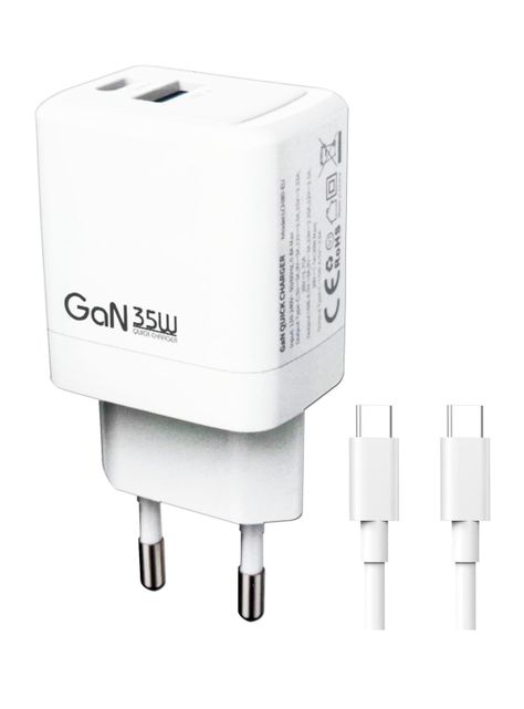 Cargador Telefono Puerto Usb 30W PD 35W Con Cable Usb Type C-0