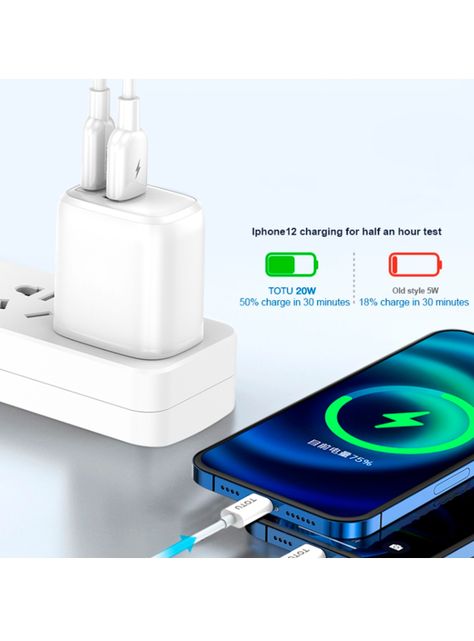 Cargador Telefono Puerto Usb 30W PD 35W Con Cable Usb Type C-2