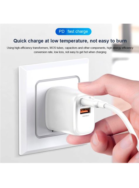 Cargador Telefono Puerto Usb 30W PD 35W Con Cable Usb Type C-3