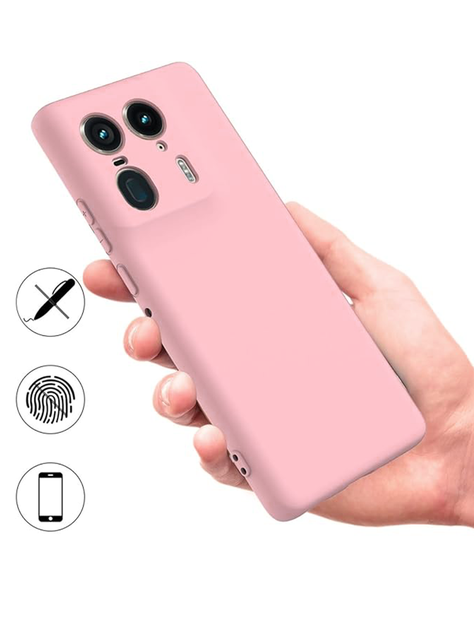 Carcasa Funda Para Motorola Edge 50 Ultra Goma Rosado-1