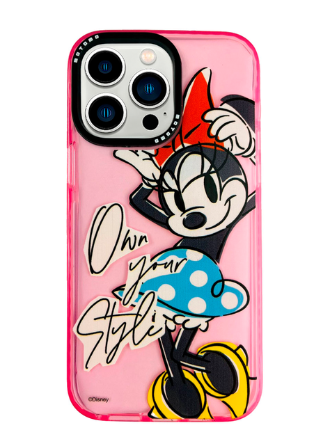Carcasa Para iPhone 13 Pro Diseño Disney Minnie Rosa-0