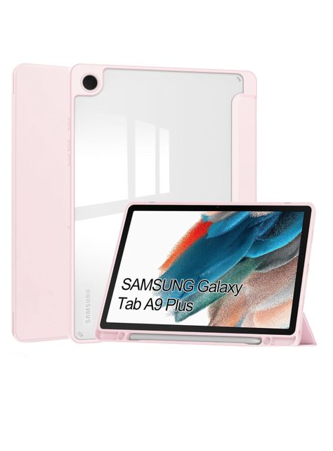 Funda Para Samsung Tab A9+ Plus 11pul Clear Rosado-0