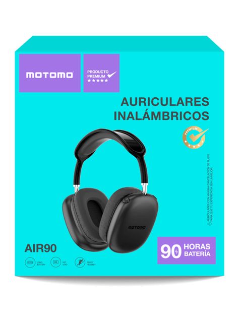 Audifonos Inalámbricos Bluetooth Deportivos Air90 Max Negro-3