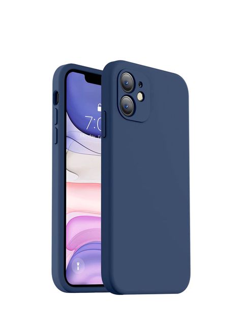 Carcasa Para iPhone 11 Goma Color Azul-0