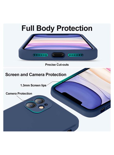 Carcasa Para iPhone 11 Goma Color Azul-1