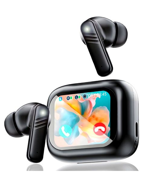 Audifonos Inalámbricos Bluetooth Pantalla Touch Negro-0