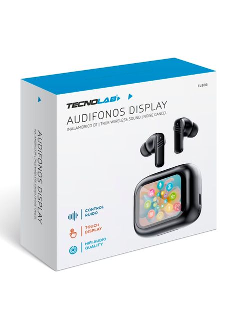 Audifonos Inalámbricos Bluetooth Pantalla Touch Negro-3