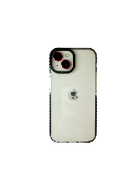 Carcasa Para iPhone 15 Transparente Borde Negro-0