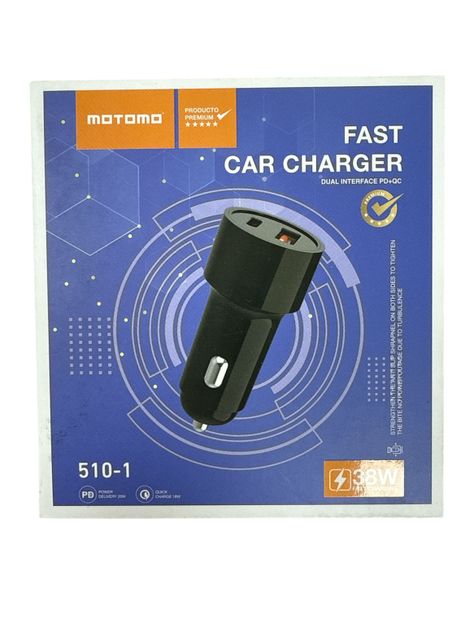 Cargador De Auto Doble USB Y Typo C Carga Rapida 38W-2