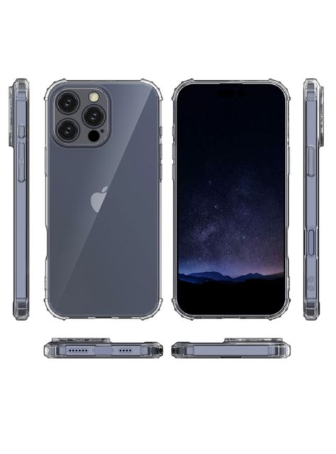 Carcasa Transparente Reforzado Para iPhone 16 Pro-4
