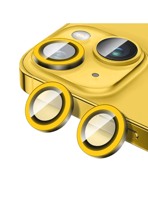 Protector de Lentes de Camara Para iPhone 13 / 13 Mini Fluor Amarillo-0