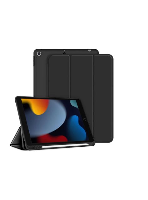 Funda Para iPad 10.2 7a 8va 9na Generación Con Ranura Negro-0