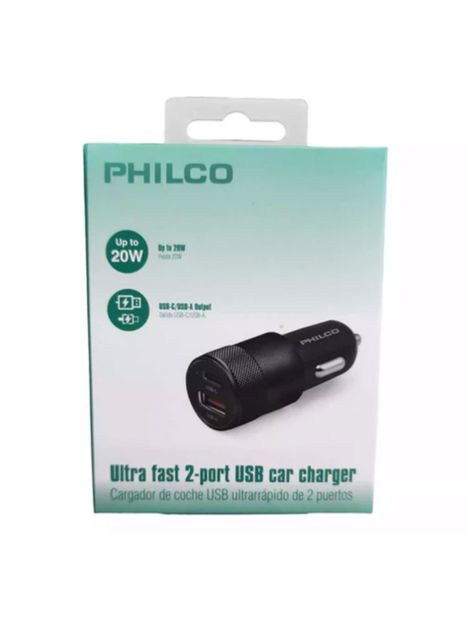 Cargador De Auto Doble USB Y Typo C Carga Rapida 20W-3