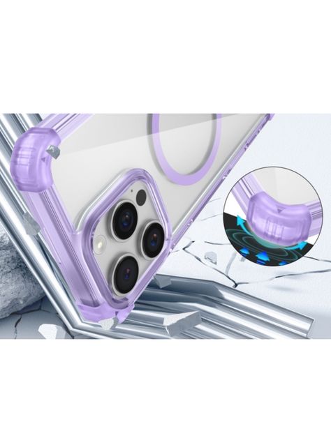 Carcasa Clear Para iPhone 16 Pro Magsafe Negro-1