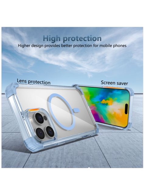 Carcasa Clear Para iPhone 16 Pro Magsafe Negro-3