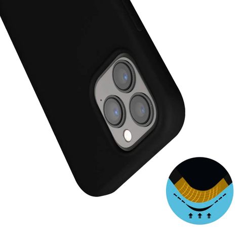 Carcasa Para iPhone 15 Goma Negro-3
