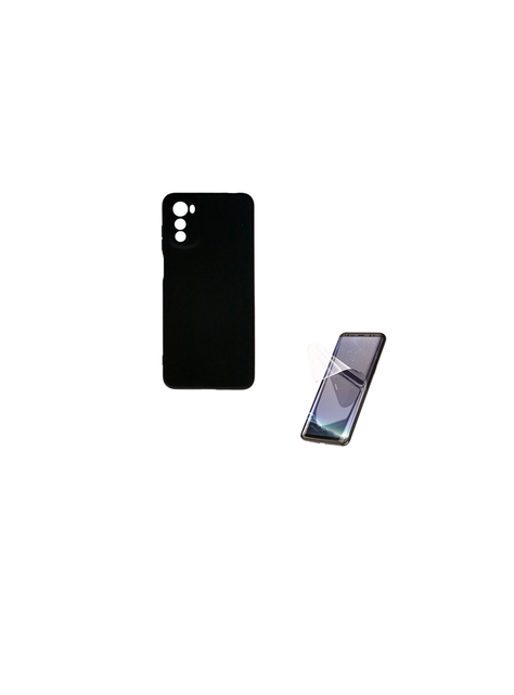 Carcasa Para Motorola G22 / E32 + Lamina Hidrogel Negro-0
