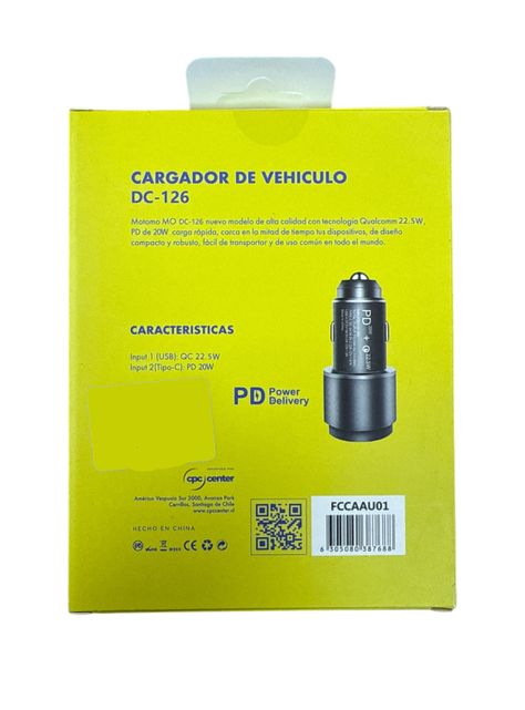 Cargador De Auto USB C y USB 42.5 Carga Rapida 3.0-1