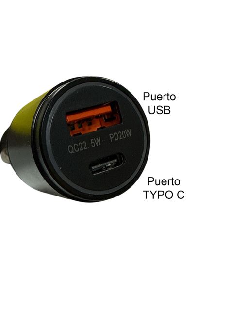 Cargador De Auto USB C y USB 42.5 Carga Rapida 3.0-3