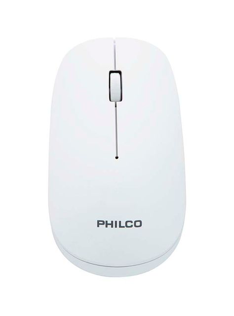 Mouse Inalámbrica Philco Con Receptor USB Blanco-0