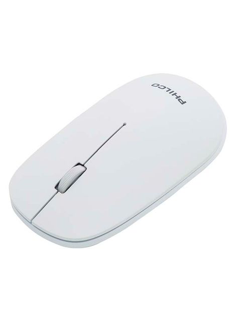 Mouse Inalámbrica Philco Con Receptor USB Blanco-1