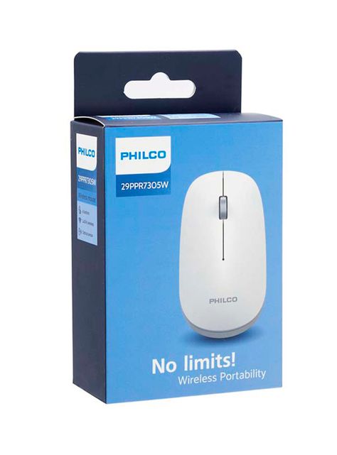 Mouse Inalámbrica Philco Con Receptor USB Blanco-3