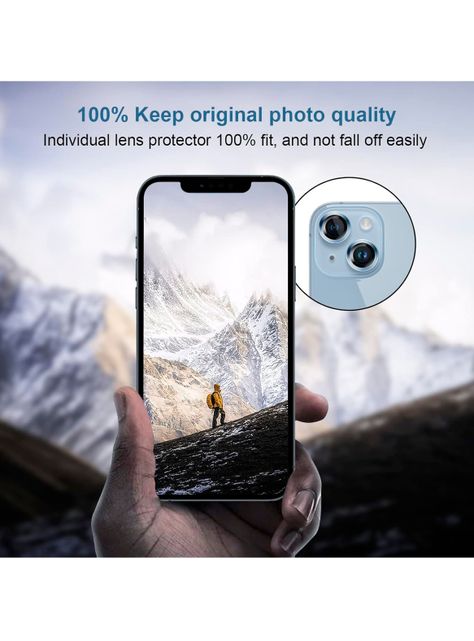 Protector Lente Camara Para iPhone 15 Pro/Pro Max Metal Celeste-1