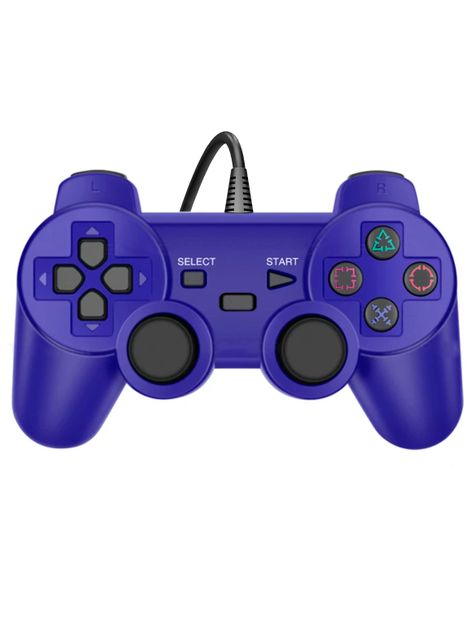 Joystick Con Cable USB D-Shock Analogo Dblue Azul-0