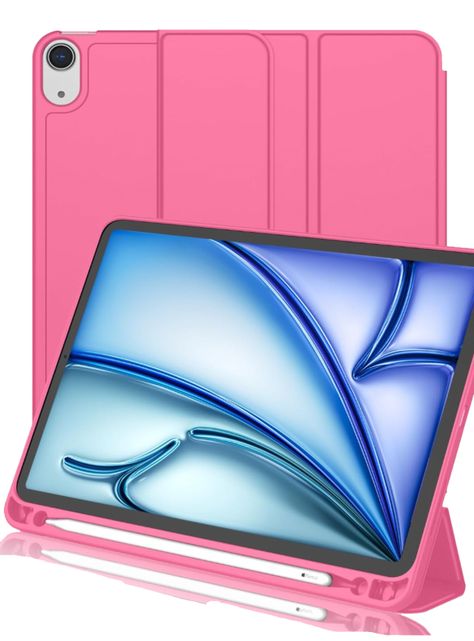 Funda Smart Cover Para iPad Air 10.9 4ta 5ta Ranura Fucsia-0