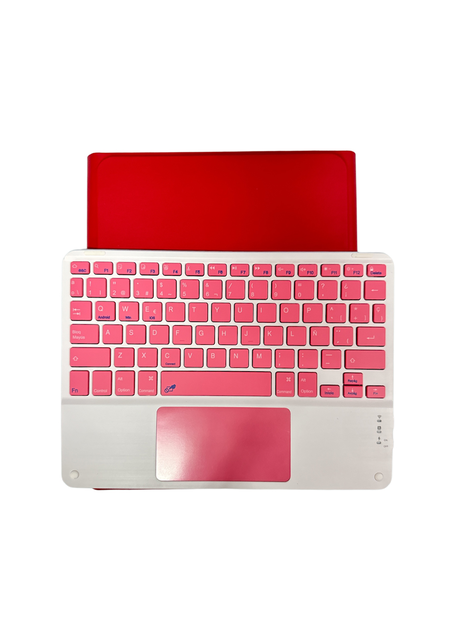 Funda con Teclado Español Touchpad  Para iPad A16 11th G Rojo-2