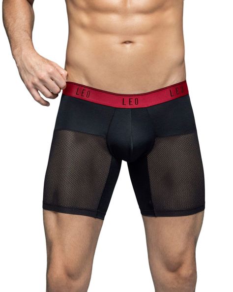 Ropa Interior Masculina Boxer Deportivo 033272N Negro y Rojo-0