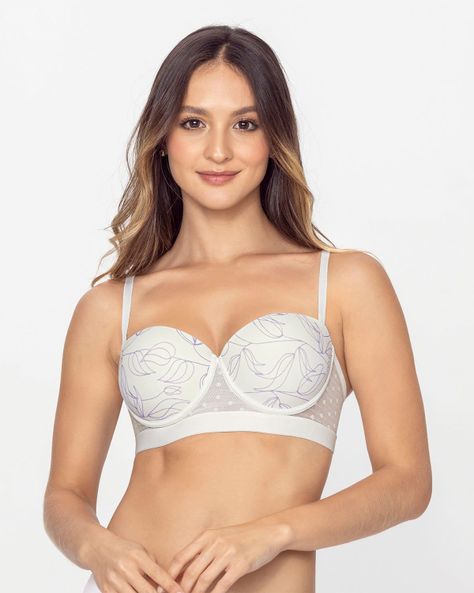 Sostén Realce Alto 011898 Marfil Estampado-0