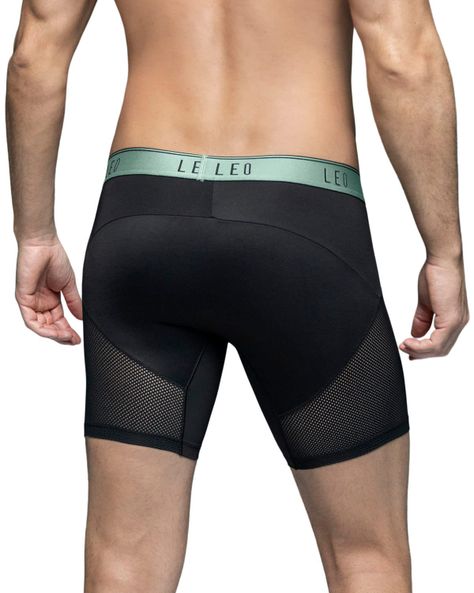 Ropa Interior Masculina Boxer Deportivo 033272N Negro/Verde-1