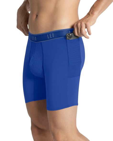 Ropa Interior Masculina Boxer Deportivo 033309 Azul-0