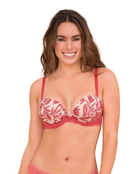 Brasieres Triple Realce 091043 Rojo-0