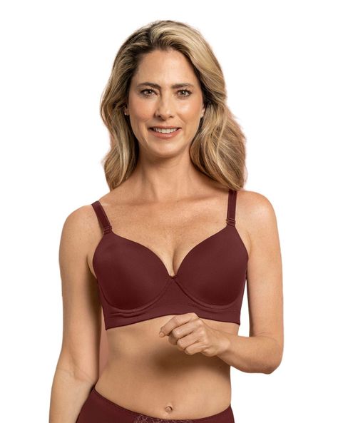 Sostén Realce Medio 71321 Rojo Oscuro-0