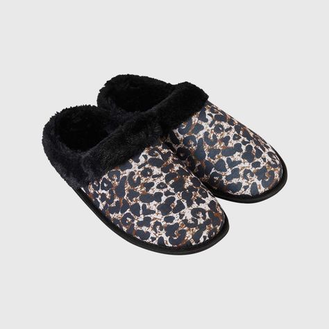 Pantufla Mujer Estampada Negro I Fashion's Park-1