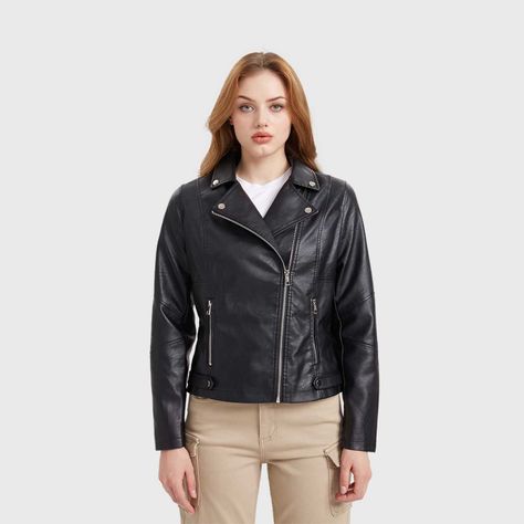 Chaqueta Mujer Biker B Negro-1