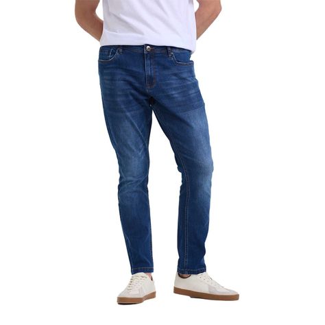 Jeans Hombre Slim Rotura Azul Fashion's Park-0