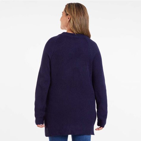 Sweater Mujer Calado Azul Oscuro-2