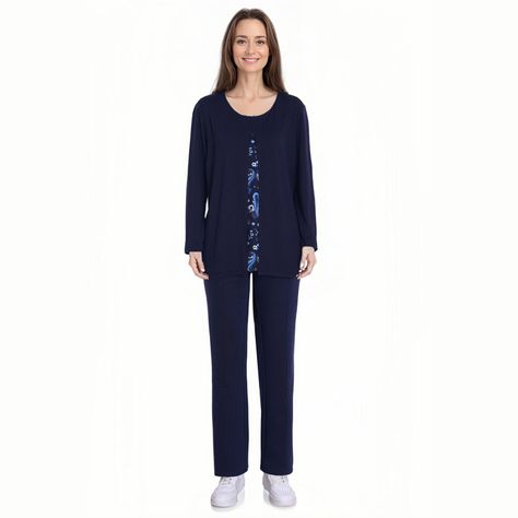 Polera Mujer Bimateria Rapport Azul Oscuro-2