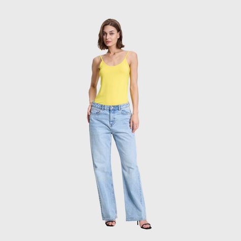 Polera Mujer Peto Pabilo Liso Amarillo Fashions Park-3
